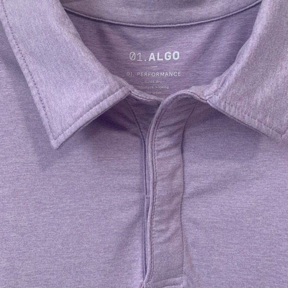 01.ALGO Performance Men's 3XL Polo Shirt Anti Odor Wicking UV SPF 40 Quick Dry - Picture 3 of 8